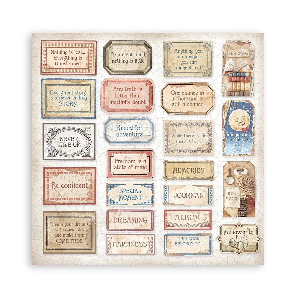 Vintage Library Ephemera Stamperia, Kit Scrapbooking, Attrezzatura  Scrapbooking, Carta per Scrapbooking