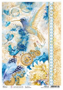 Indigo Radiant Hummingbird Rice Paper