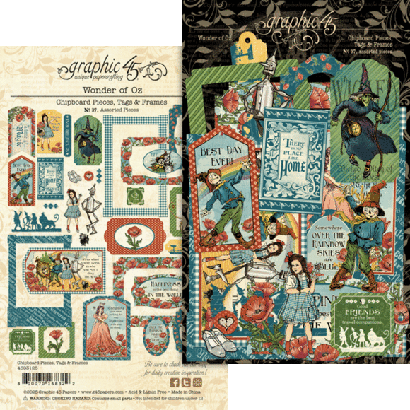Wonder Of Oz Chipboard Pieces, Tags & Frames