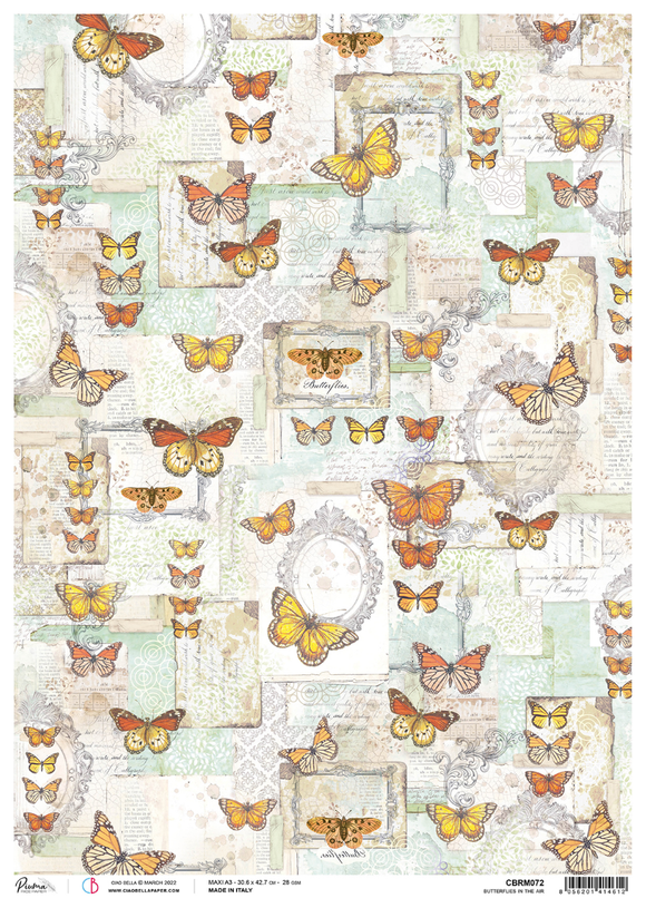 Enchanted Land Butterflies In Air Rice Paper