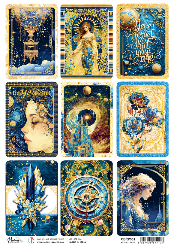 Celestial Astral Cards Rice Paper