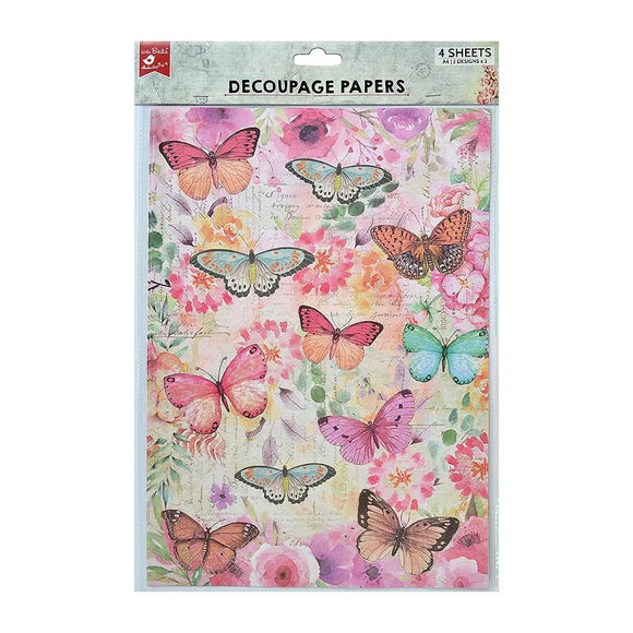 Butterfly Flight Graceful Decoupage Paper