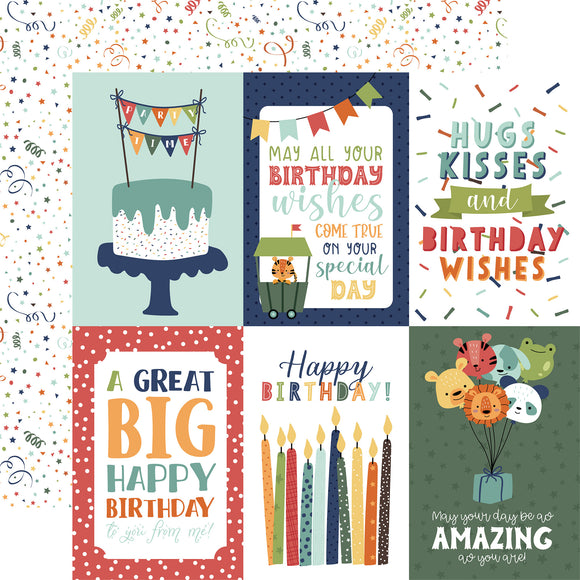 A Birthday Wish Boy 4x6 Journaling Cards