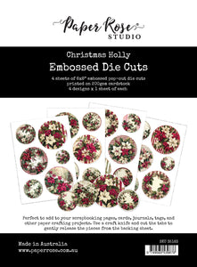Christmas Holly Embossed Die Cuts