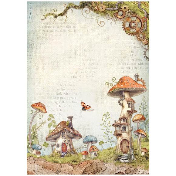 Hidden Grove Mushroom House Rice Paper