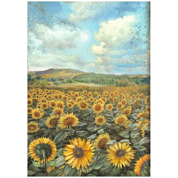 Sunflower Art Landscape Rice Paper