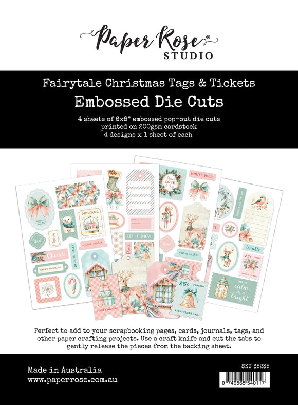 Fairytale Christmas Tags & Tickets Embossed Die Cuts