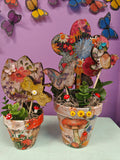 Potted Flower Decoupage Class