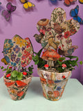 Potted Flower Decoupage Class