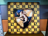 Wizarding School Checkerboard House Plaque