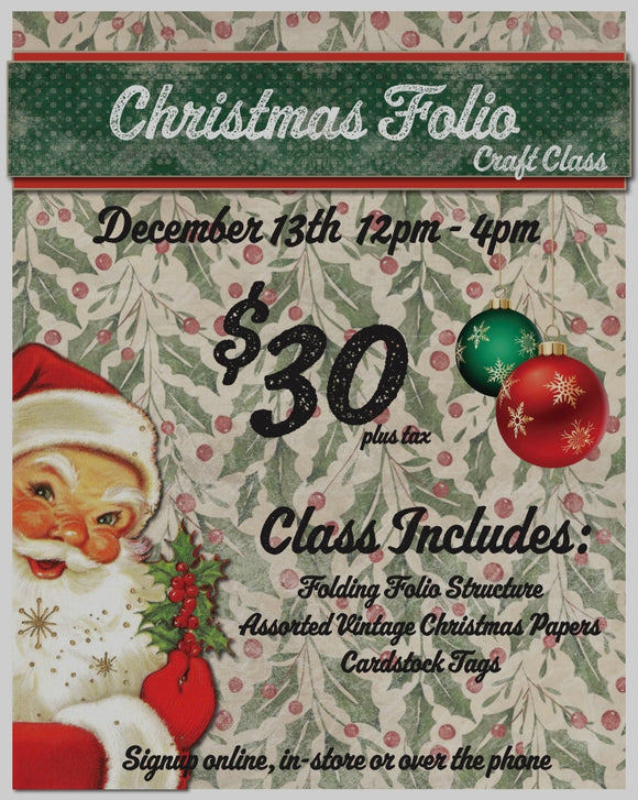 Christmas Folio Craft Class