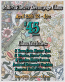 Potted Flower Decoupage Class