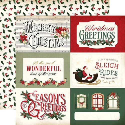 A Vintage Christmas 6x4 Journaling Cards