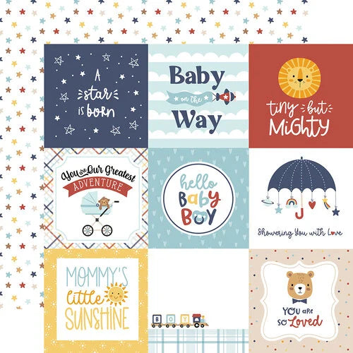 Baby On Board It's a Boy 4x4 Journaling Cards