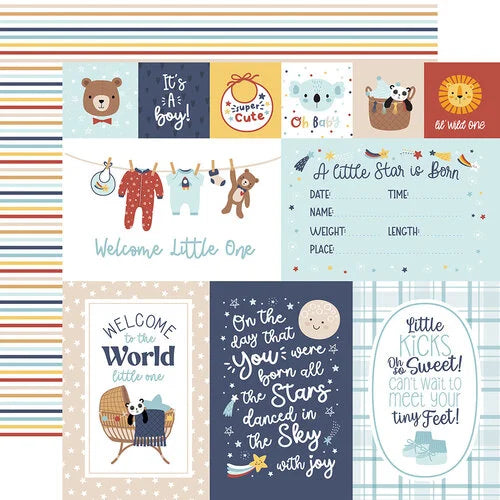 Baby On Board It's a Boy Baby Boy Journaling Cards