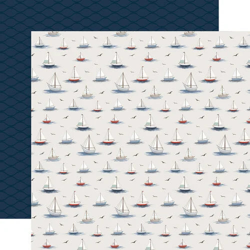 Seashore Sailboats And Seagulls