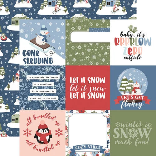 Chilling With My Snowmies 4x4 Journaling Cards