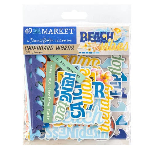 Beach Vibes Chipboard Words
