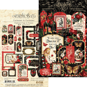 Curiouser & Curiouser Chipboard Tags and Frames