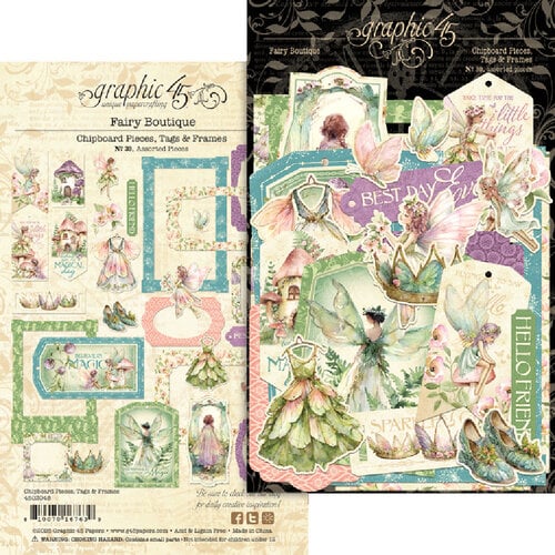 Fairy Boutique Chipboard Pieces, Tags & Frames