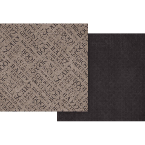 Ghostly Greetings Nightscape Black Pattern & Solid Sheet