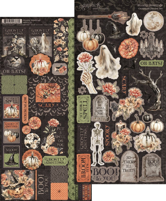 Ghostly Greetings Cardstock Stickers