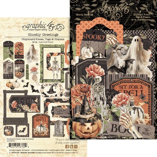 Ghostly Greetings Chipboard Pieces