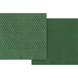 Deck The Halls Holly Green Pattern & Solid Sheet
