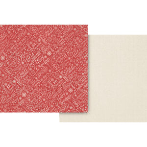 Deck The Halls Snowdrift White Pattern & Solid Sheet