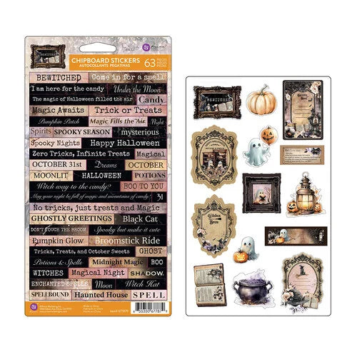 Bewitched Collection Chipboard Stickers