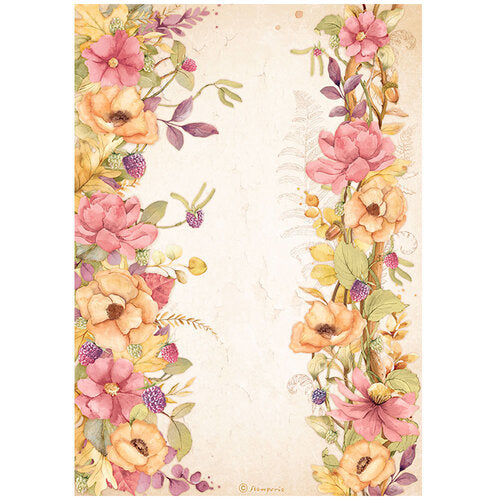 Woodland Collection Rice Paper Floral Borders