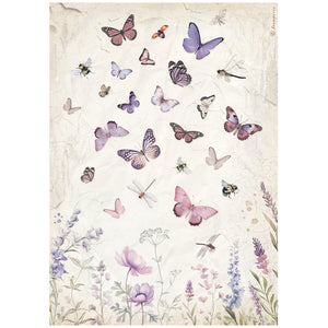 Lavender Butterfly Rice Paper