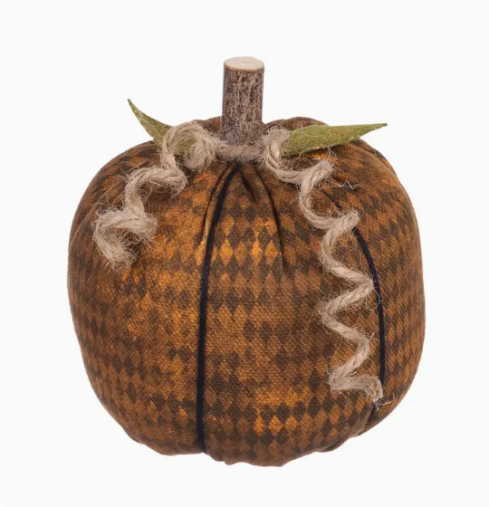 Harlequin Halloween Fabric Pumpkin Medium