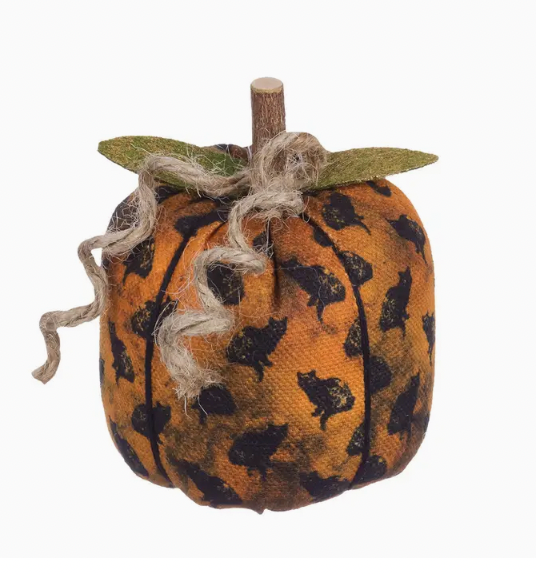 Halloween Cat Fabric Pumpkin Small