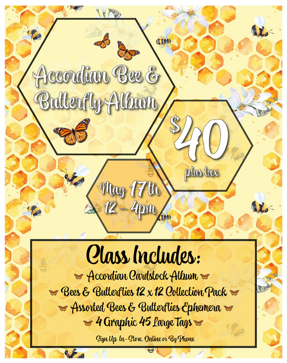 Accordian Bee & Butterfly Album Class