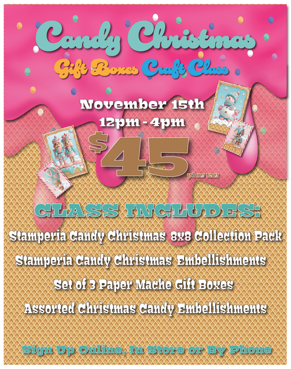 Candy Christmas Gift Boxes Craft Class