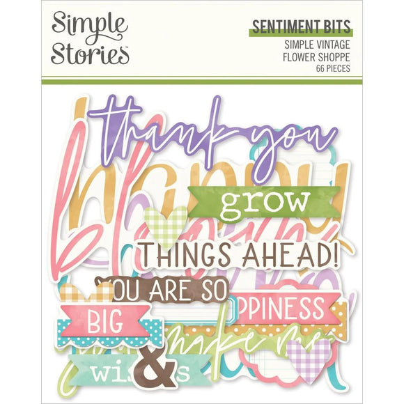 Simple Vintage Flower Shoppe Sentiment Bits