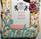 Hoppy Easter Floral Frame