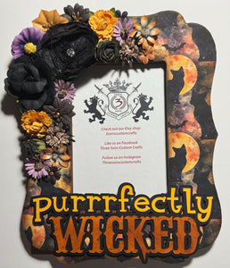 Purrrfectly Wicked Halloween Frame
