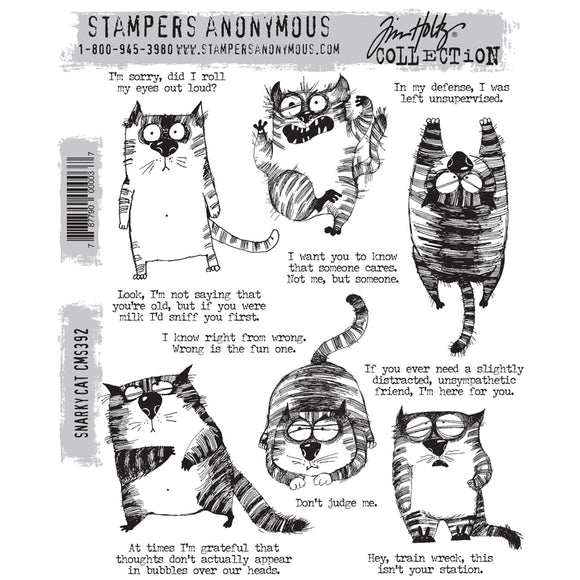 Rubber Stamps Snarky Cat