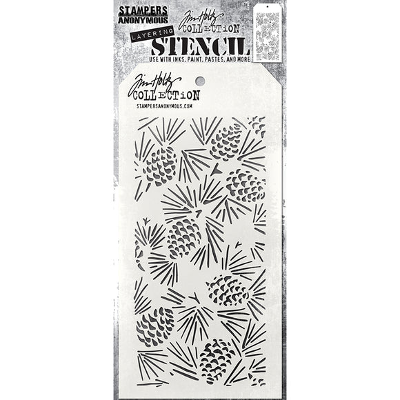 Layering Stencil Pinecones