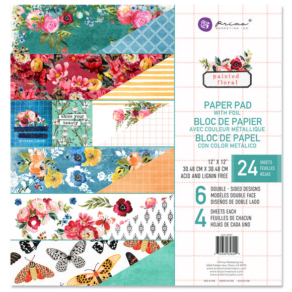 Painted Floral Collection Paper Pad