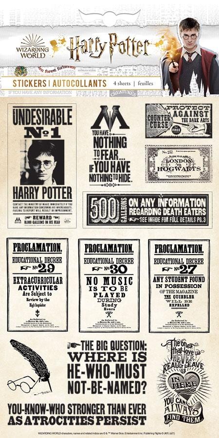 Harry Potter Stickers: Papers and Proclamations Pack