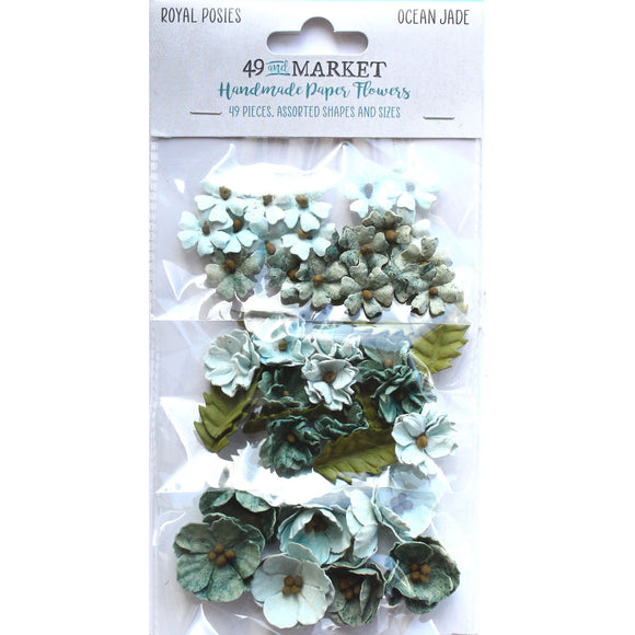Royal Posies Ocean Jade Paper Flowers